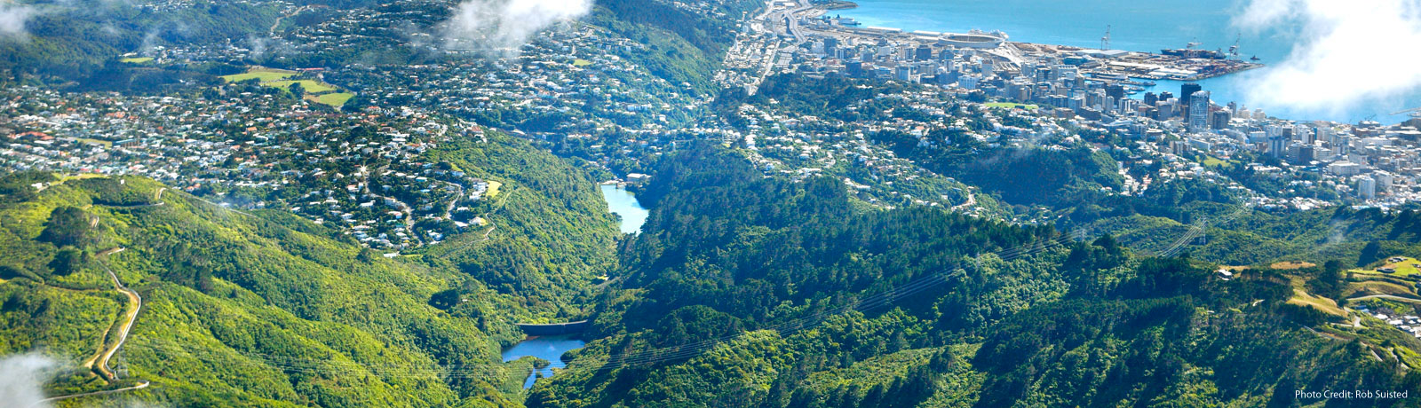 Aerial View of ZEALANDIA and Wellington